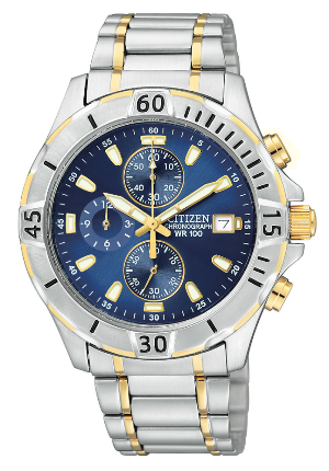 carrabbas watch mens stainless blue dial c178