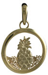 majestic window charm gold pineapple