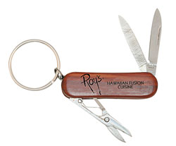 Roy's Redwood Logo Key Ring Pocket Knife