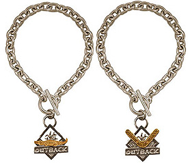 Outback Bracelet Croc Boomerang Charm