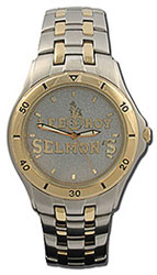 selmons watch men stainless gold tone