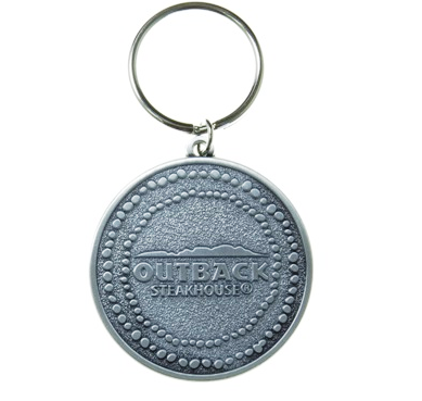 Outback Round Keychain Stainless Steel 153