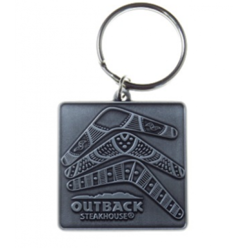 Outback Key Chain Triple Boomerang Stainless Steel 154