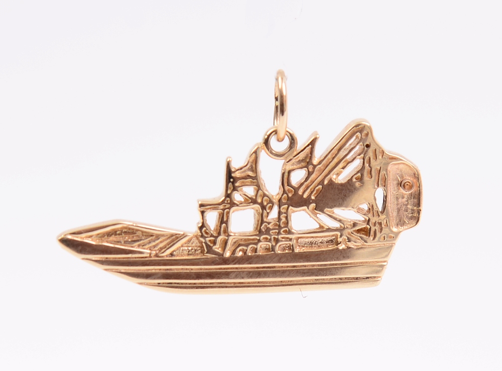 MJ29 Custom Airboat Charm 14kt Gold