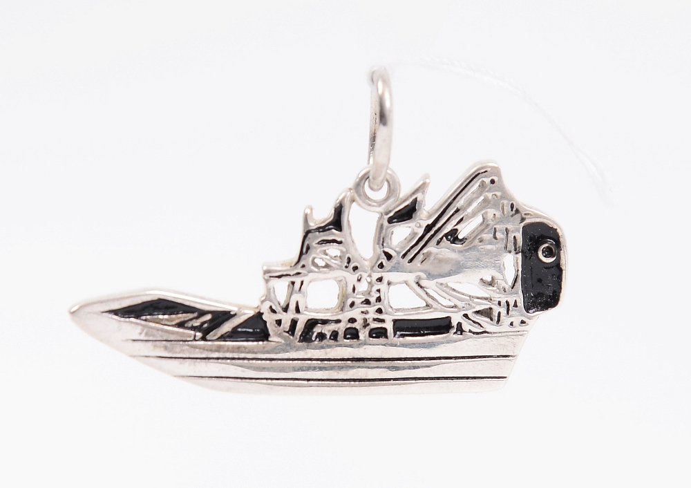 MJ32 Custom Airboat Charm Sterling Silver